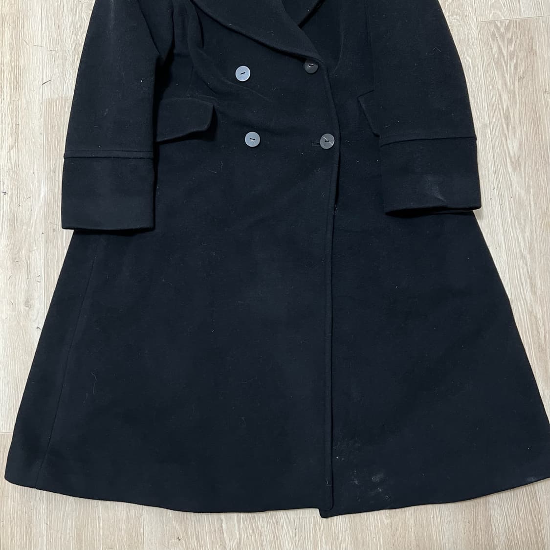 칼라거펠트 파리스 여성 캐시미어 롱 더플 코트 94-100-165 상품이미지3