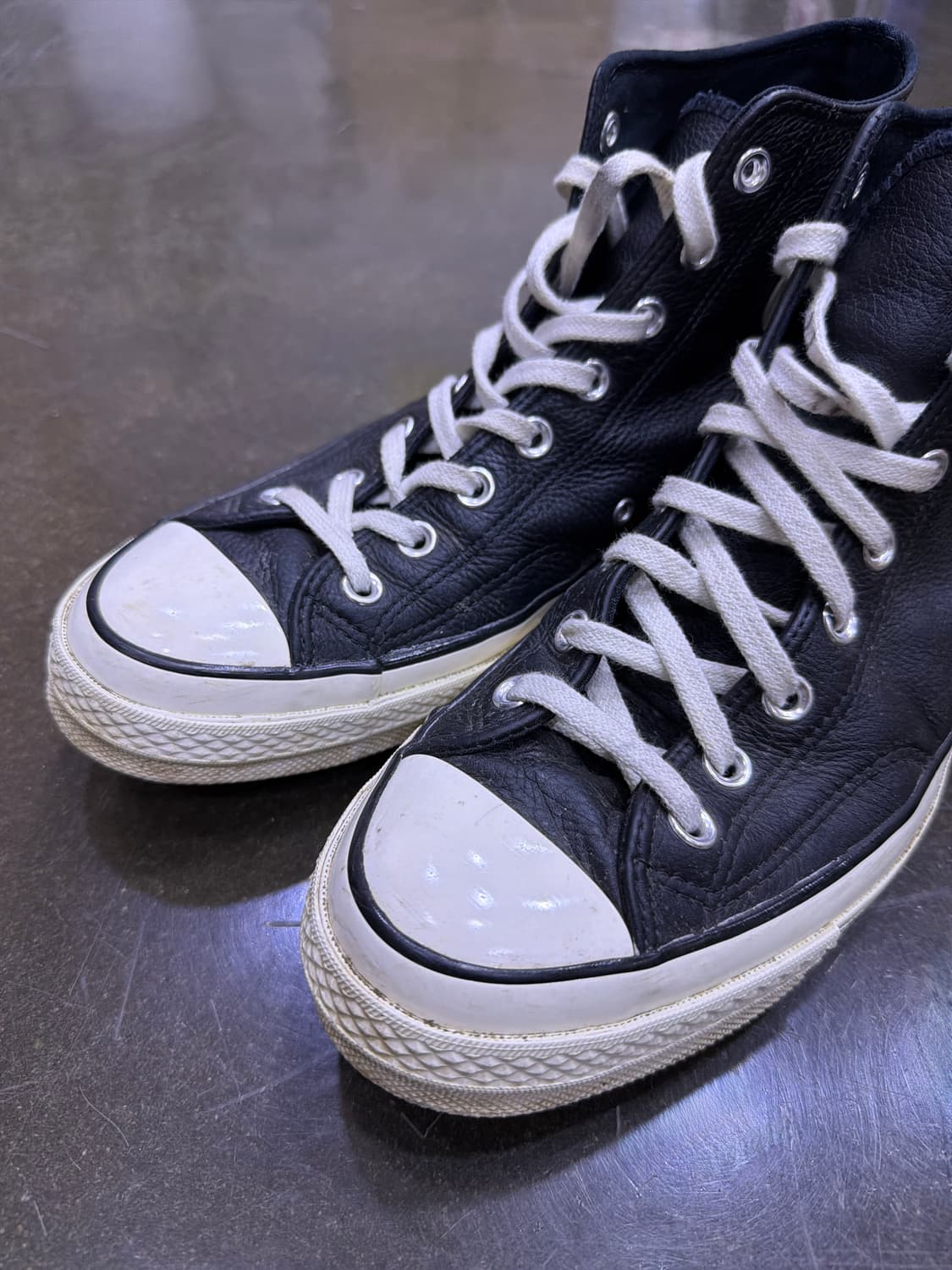 컨버스 올스타 척테일러 70 하이 레더 가죽 블랙 280 상품이미지3