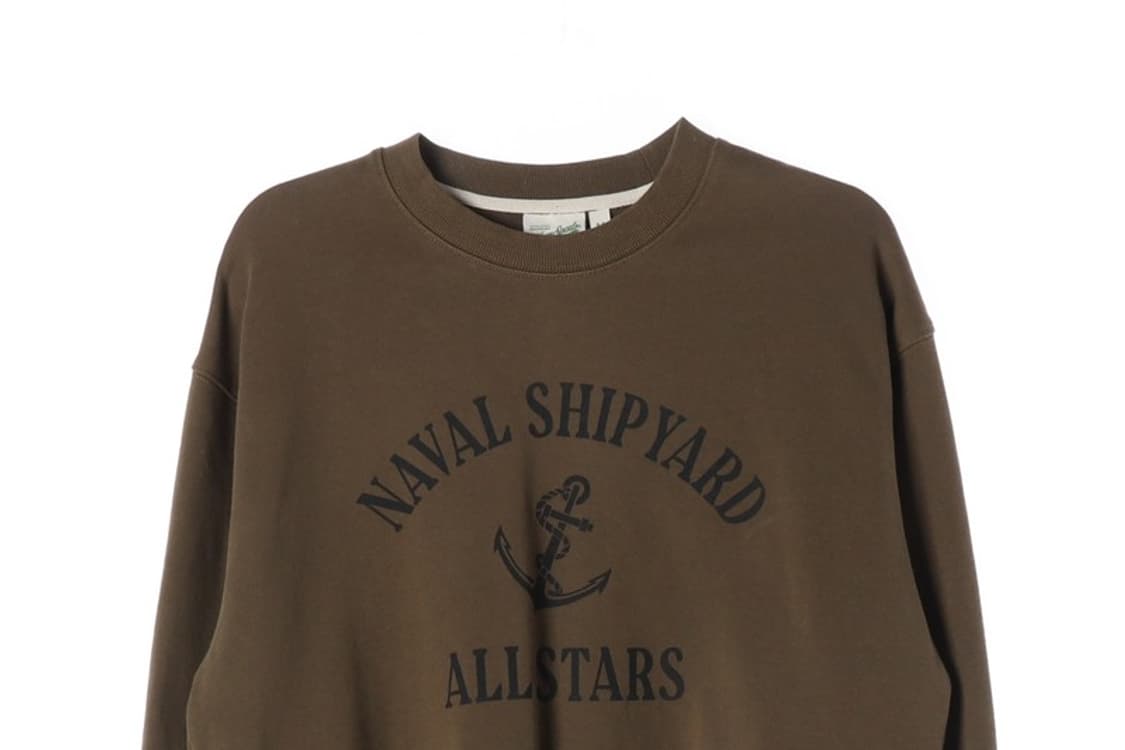 유니폼브릿지 Naval Shipyard 그래픽 맨투맨 브라운 M 상품이미지3