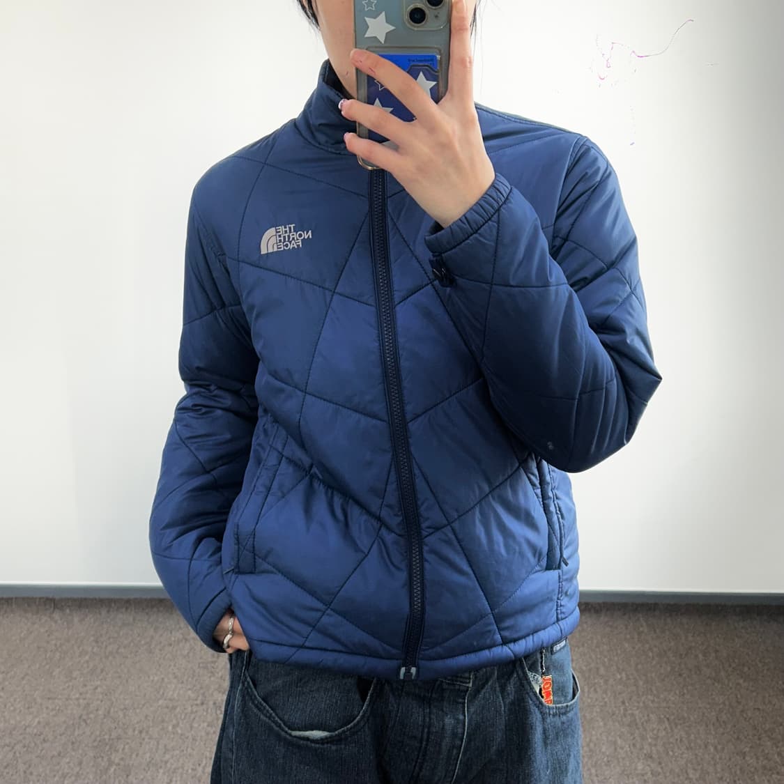 The north face 노스페이스 퀼팅 네이비 경량패딩  상품이미지1