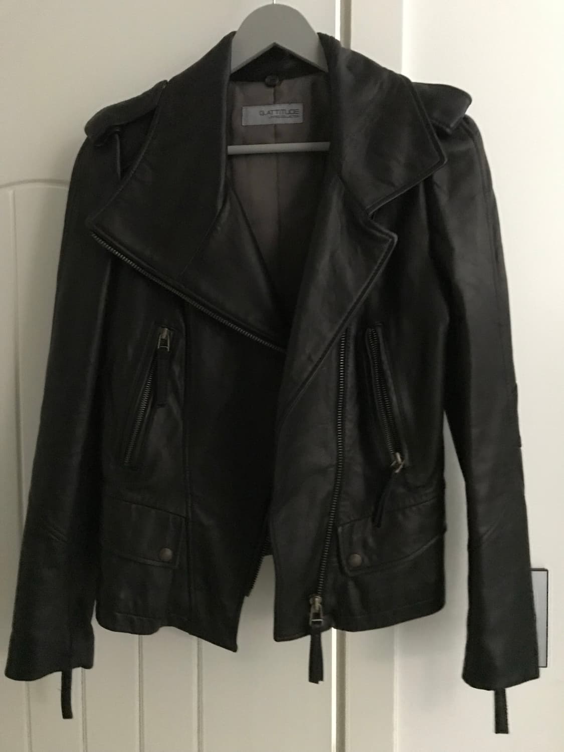 빈티지 언발 레더자켓 브라운 상품이미지1