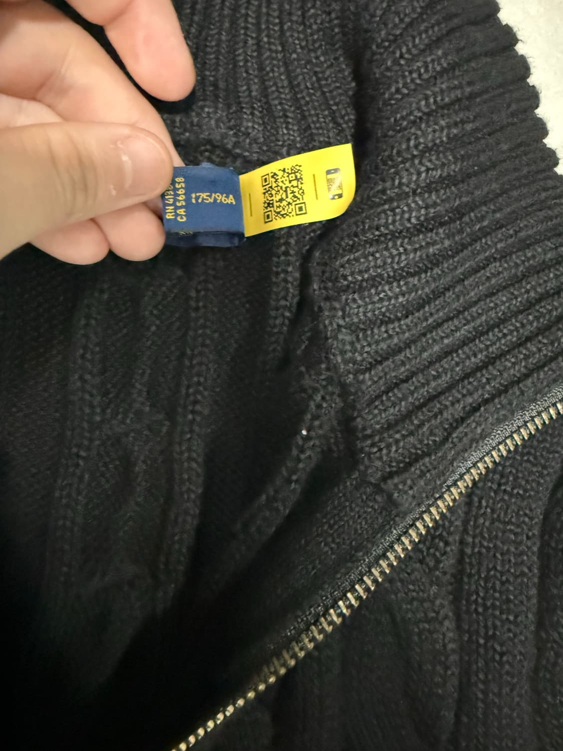 신형 백화점판  폴로 케이블 반집업 니트 상품이미지3