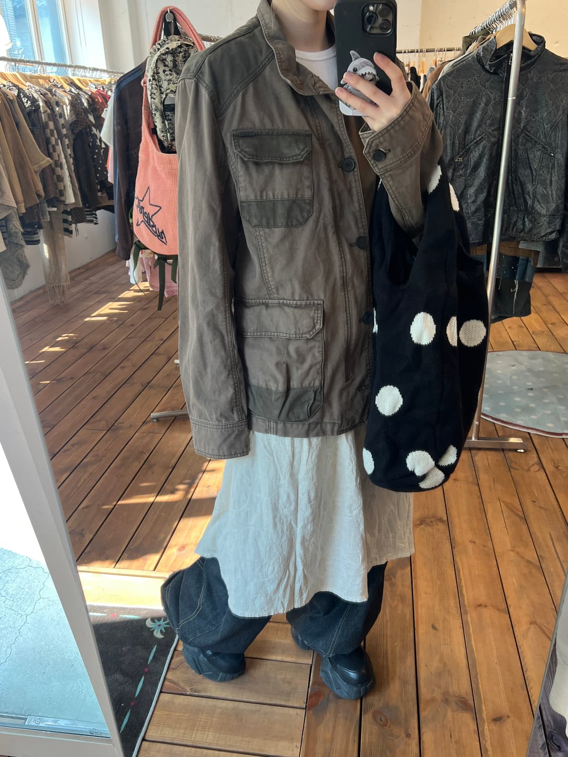 게스 카키 카고 자켓 상품이미지4