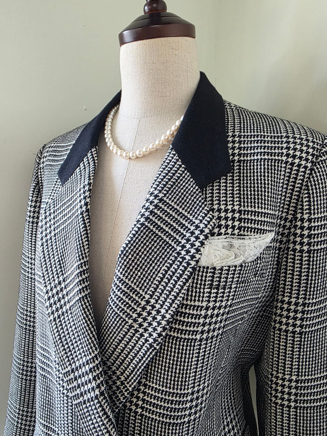 KORET 체크 더블 브레스티드 자켓 상품이미지3