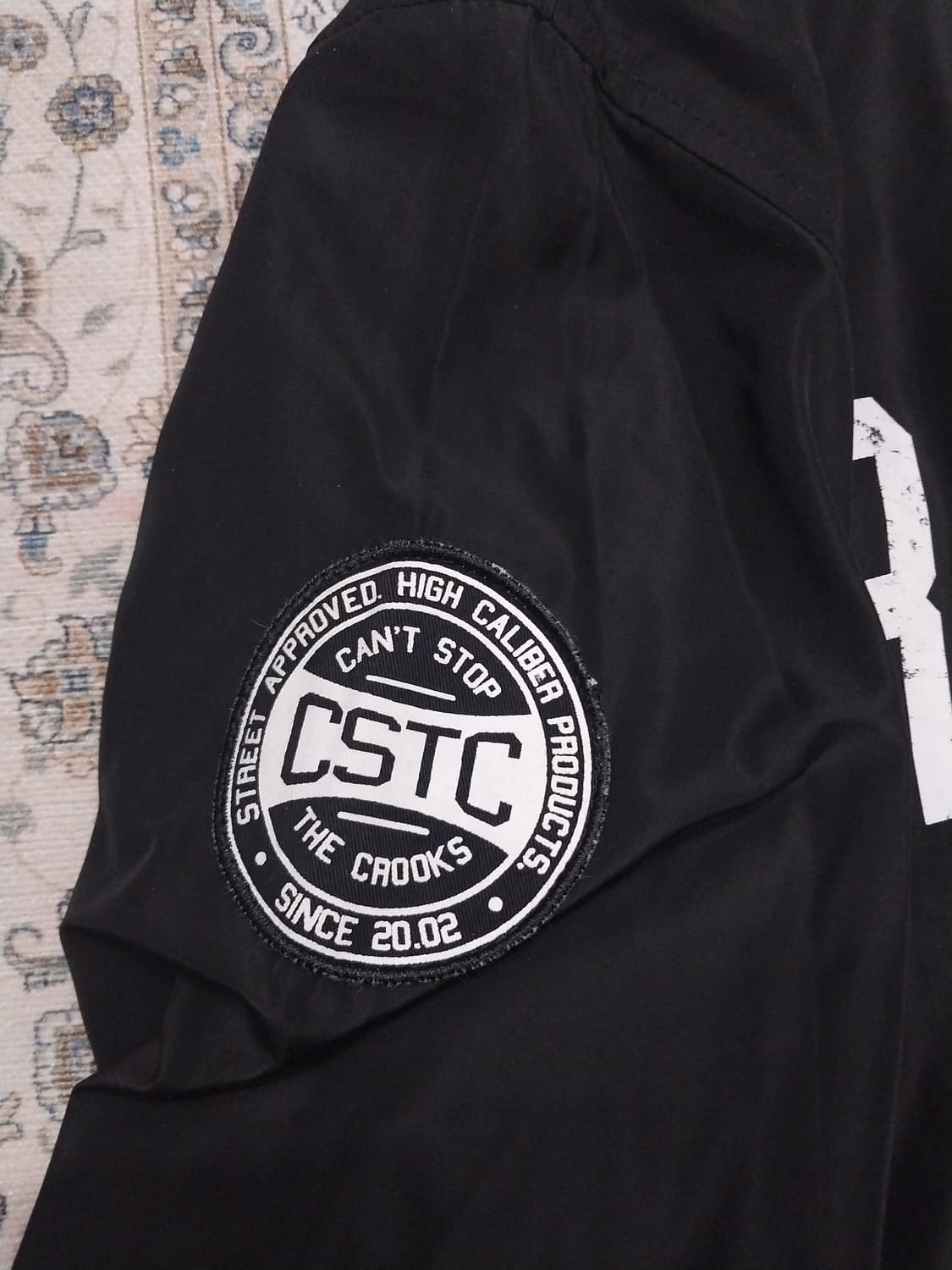 CROOKS & CASTLES 블랙 스타디움 자켓 M 상품이미지2