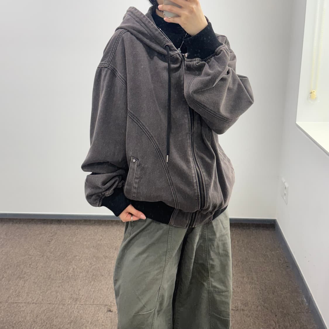 Supersub 슈퍼서브 차콜 후드집업 상품이미지2