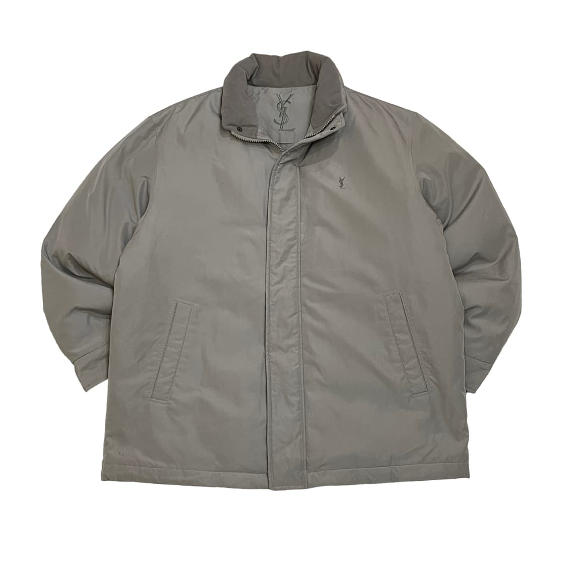 YSL 입생로랑 오트밀 베이지 빅로고 패딩 상품이미지1