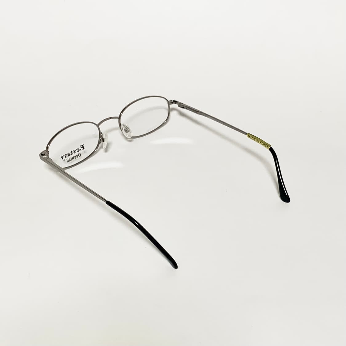821 데드스탁 실버 오벌 스프링힌지 소형사이즈 작은얼굴 픽키 빈티지안경 상품이미지5