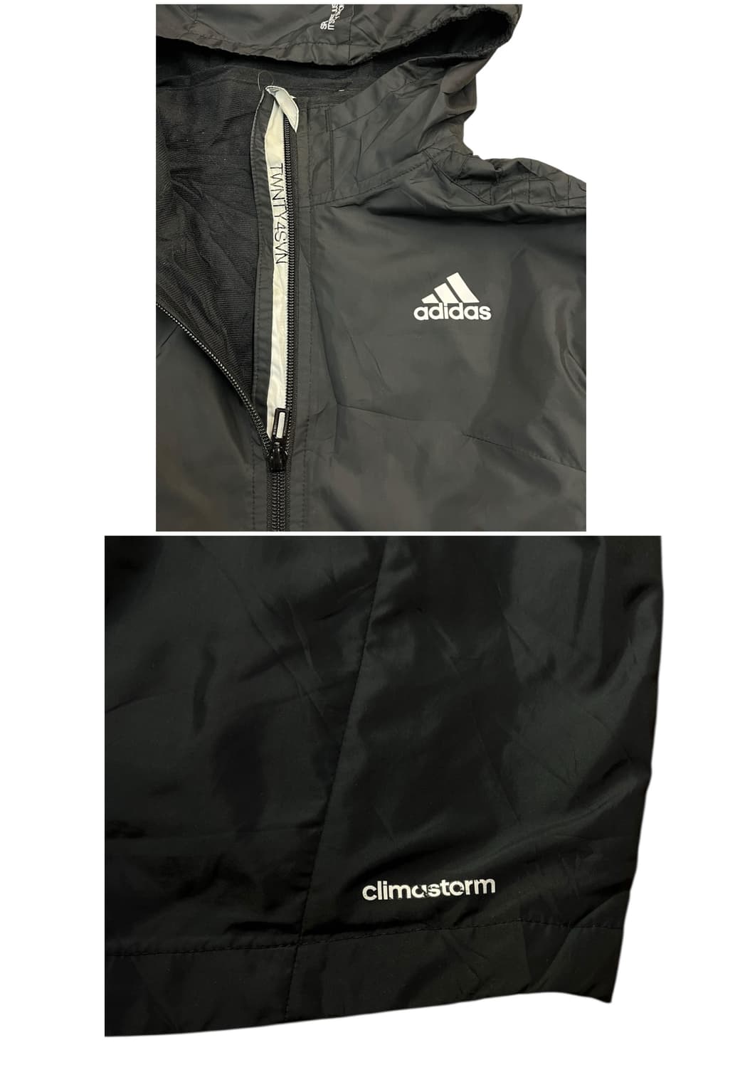 아디다스 후드 바람막이 블랙 M #csz2138 상품이미지5