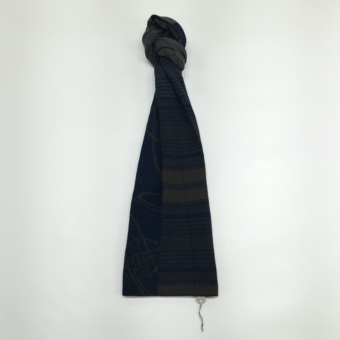 MX102 비비안 웨스트우드 오브 패턴 울 블렌드 목도리 머플러 상품이미지4