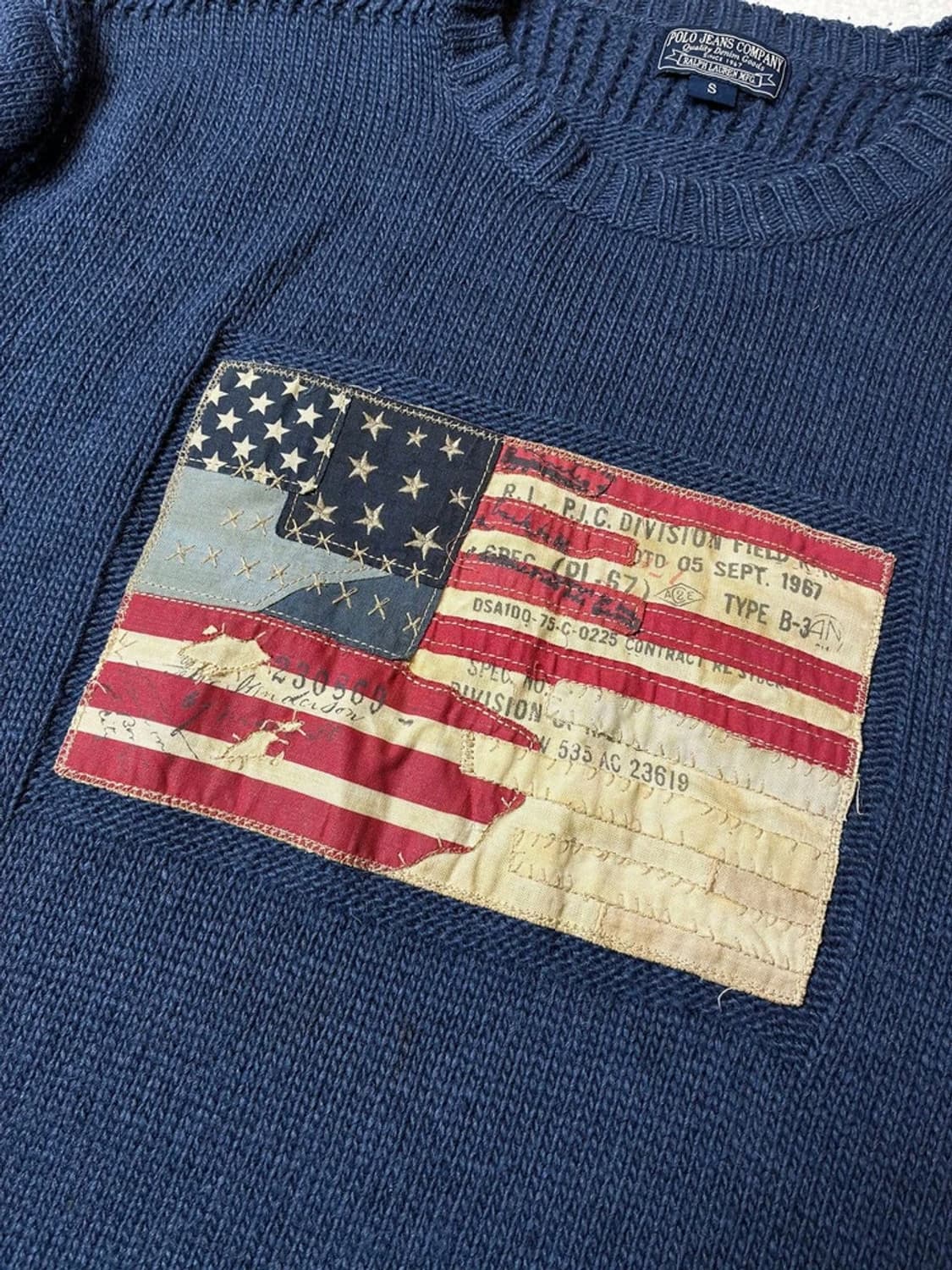 폴로진스 00's 빈티지 성조기 알파카 혼방 니트 PN6686 상품이미지3