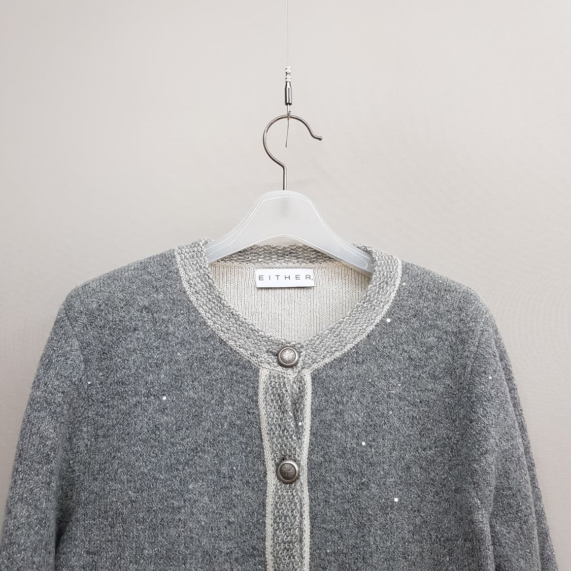 EITHER 트위드 무드 크롭 가디건 F사이즈 상품이미지2