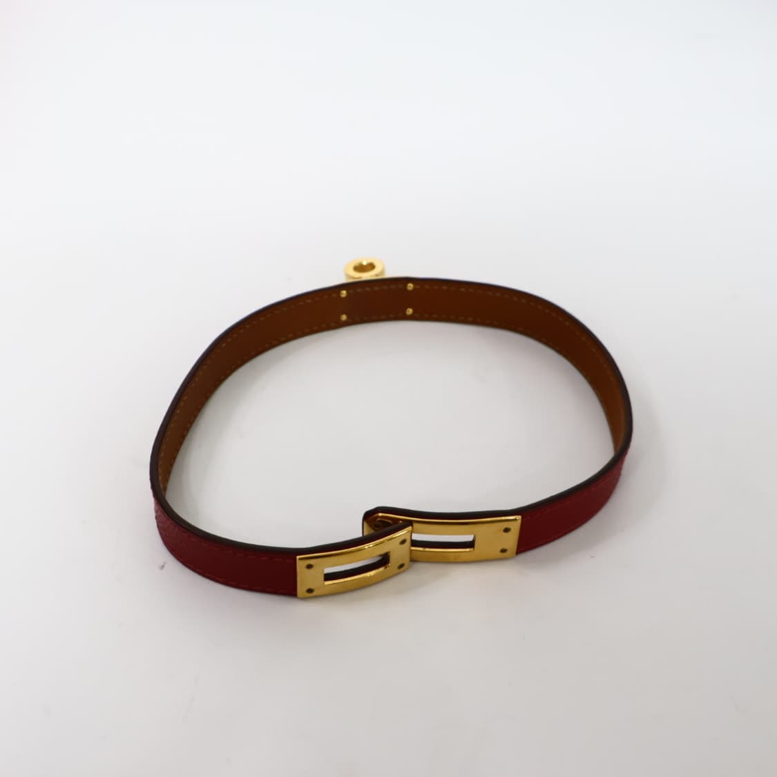 에르메스 버건디 금장 버클 켈리 팔찌 XS 상품이미지7
