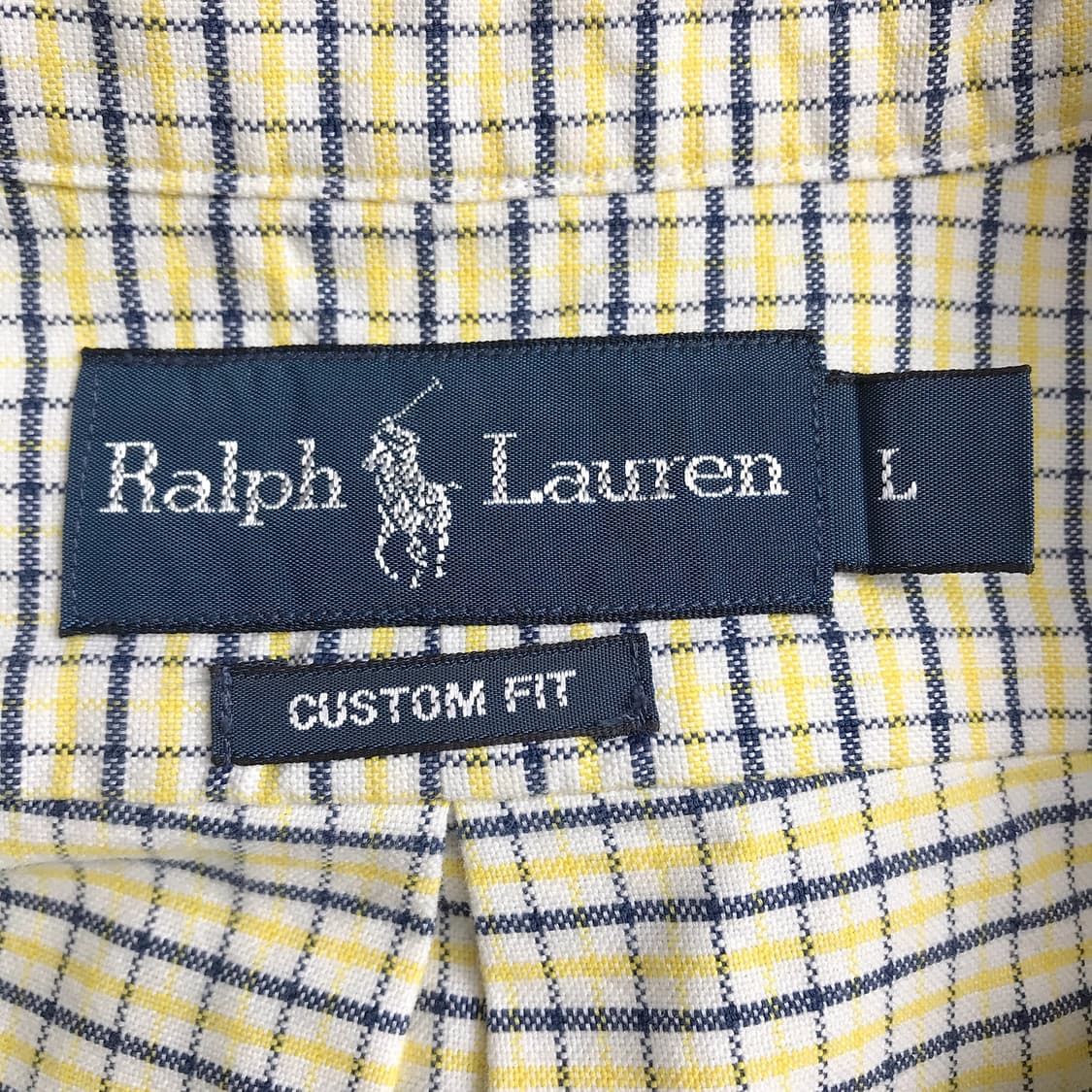 폴로 랄프로렌 옐로우 체크 셔츠 남방 남성L (100) 상품이미지7