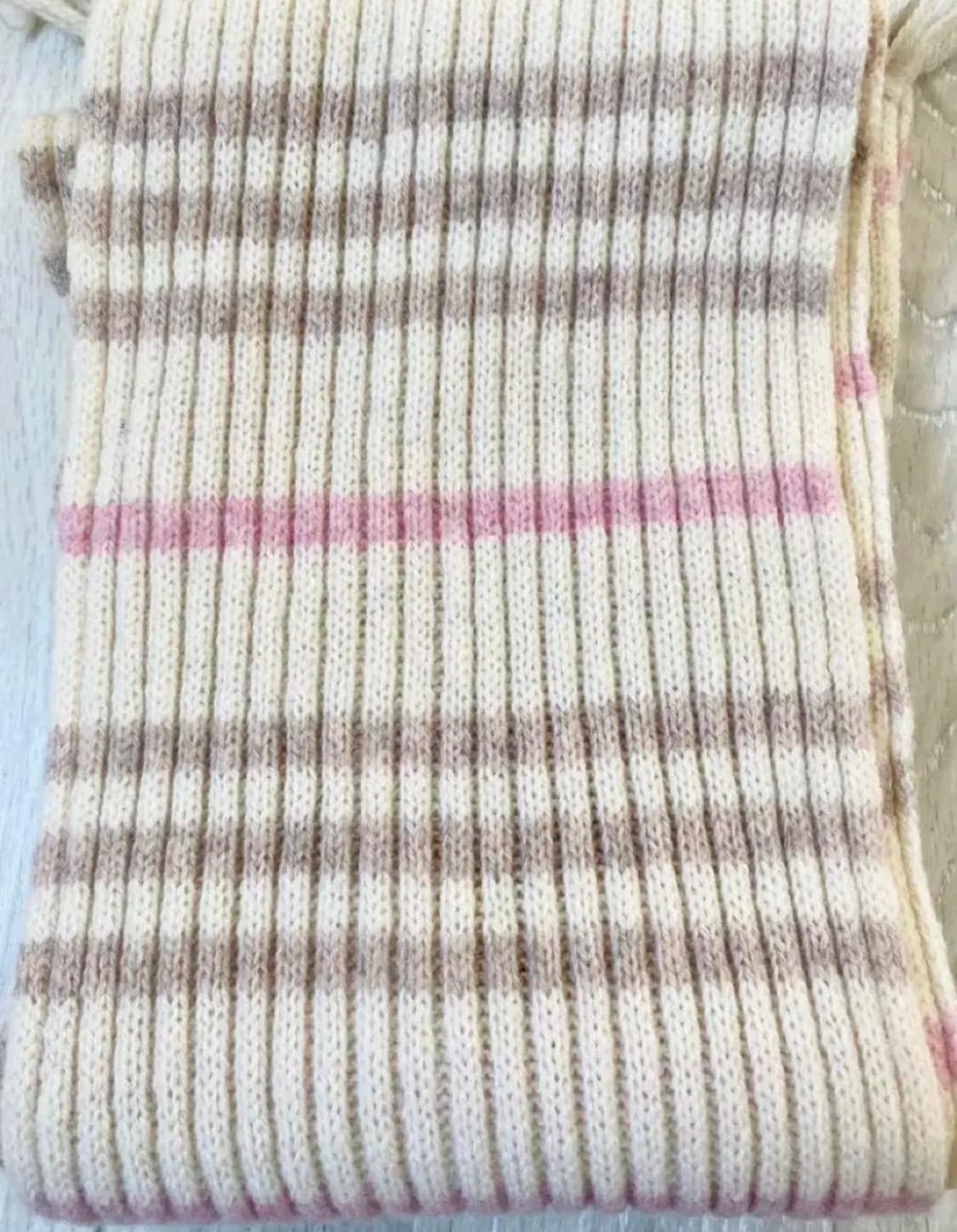 이스트보이 스트라이프 니트 머플러 라떼갸루 딸초 상품이미지3