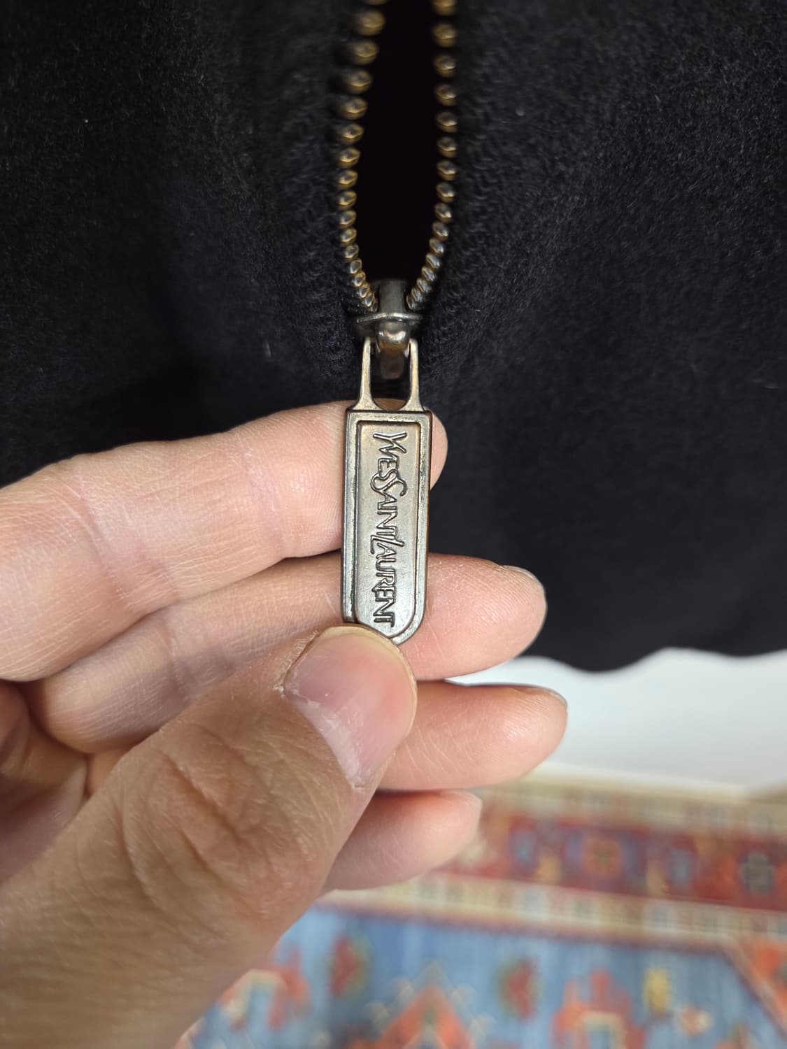 입생로랑 올드스쿨 울 카라 자켓 L 상품이미지4