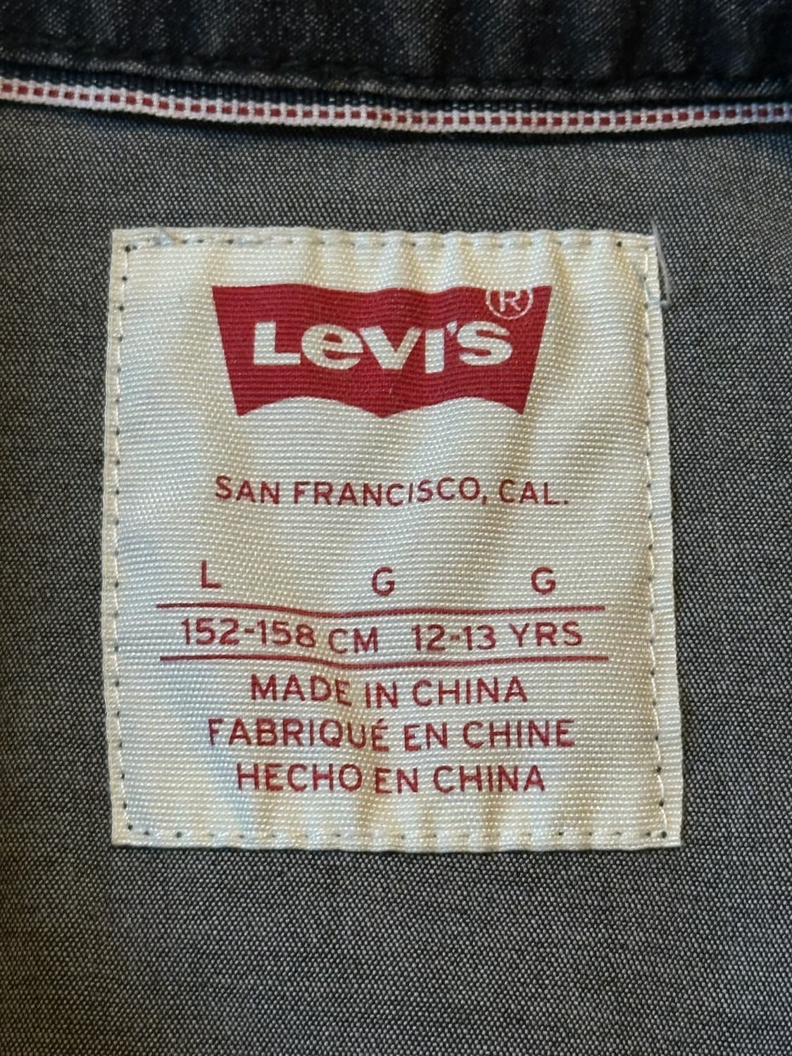 리바이스 LEVI'S 웨스턴 투포켓 데님 셔츠 흑청 상품이미지4