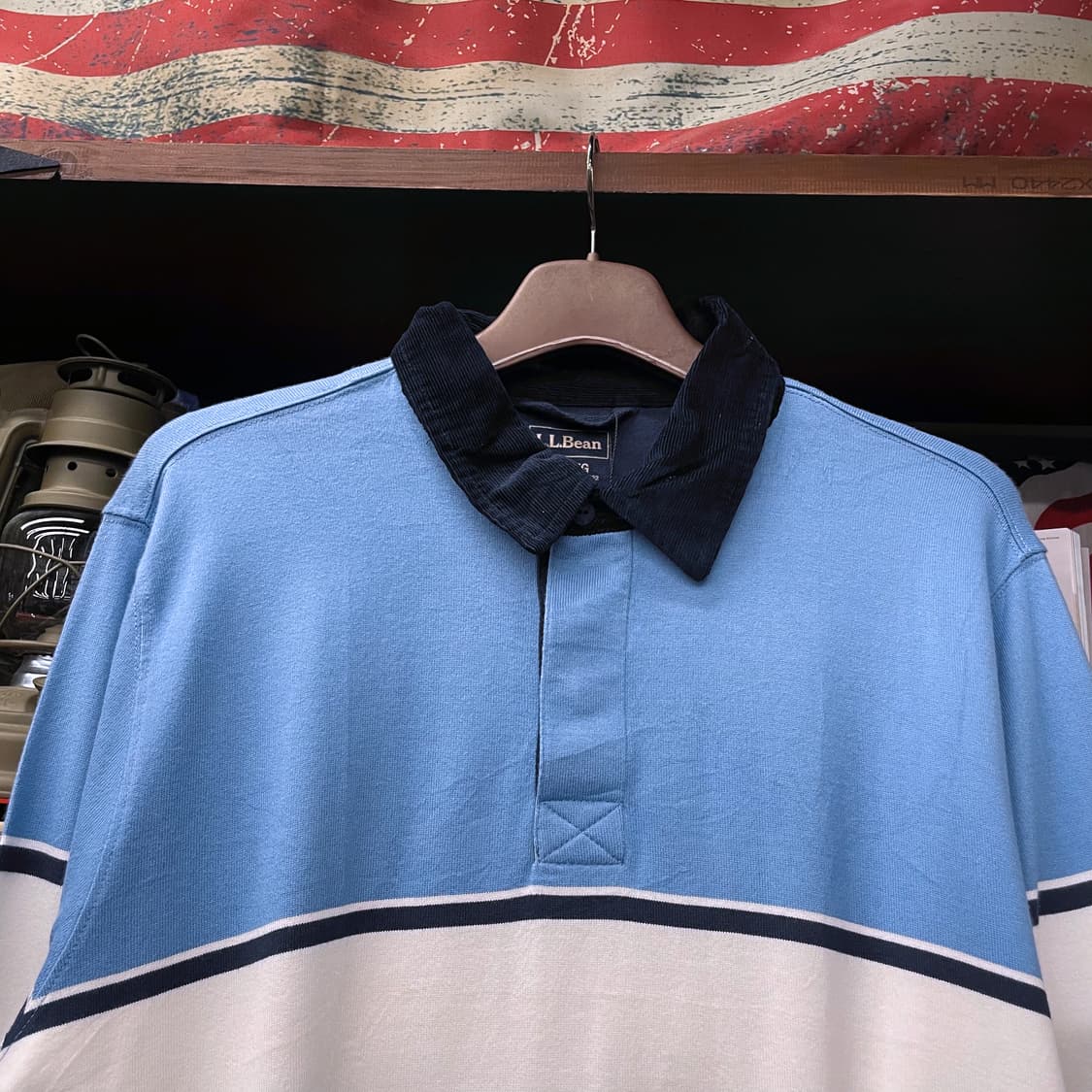 L.L.Bean 엘엘빈 코듀로이 카라 럭비티 스웻 셔츠 상품이미지3