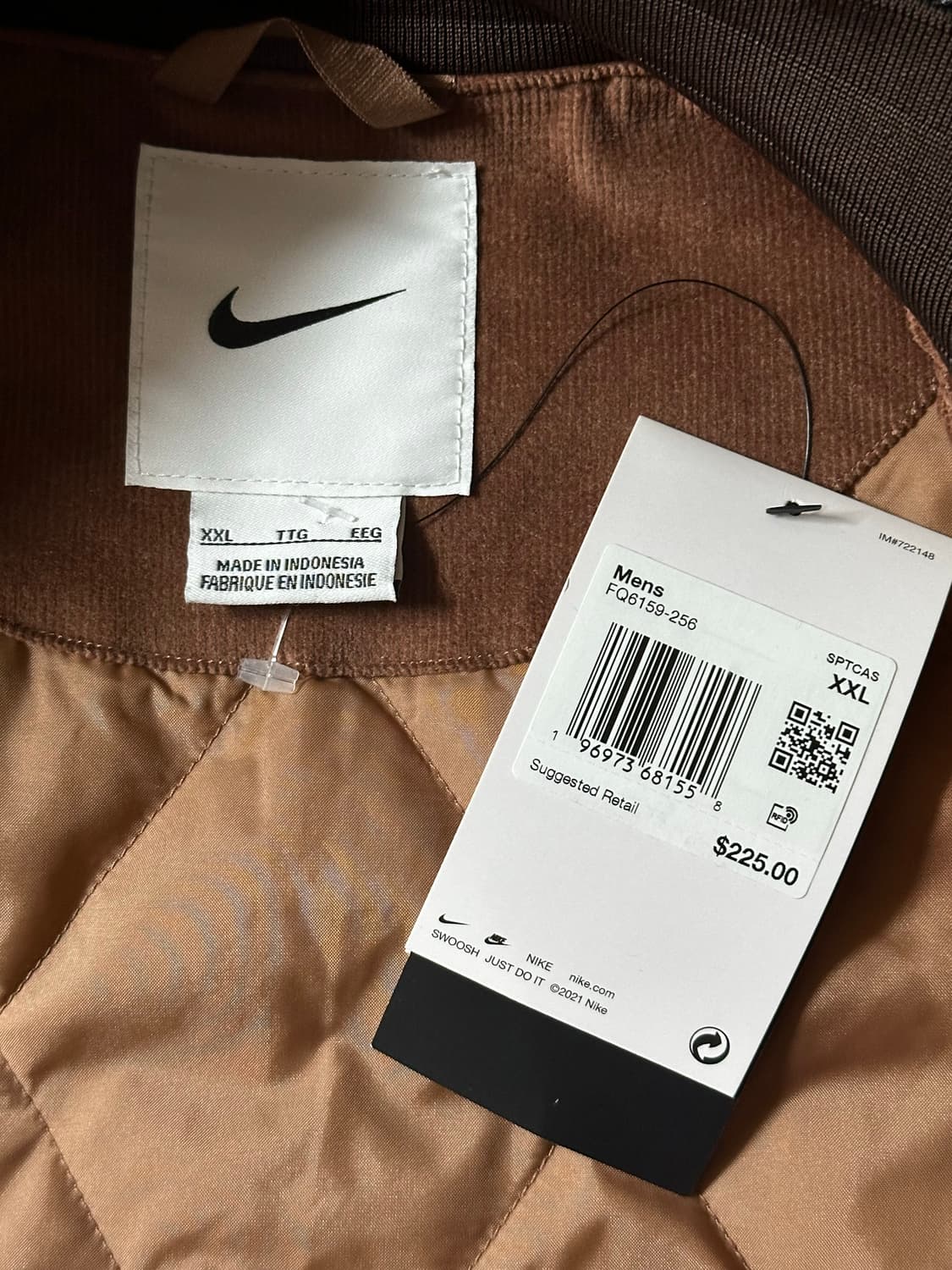 NWT 나이키 NSW 코듀로이 브라운 바시티자켓 상품이미지7