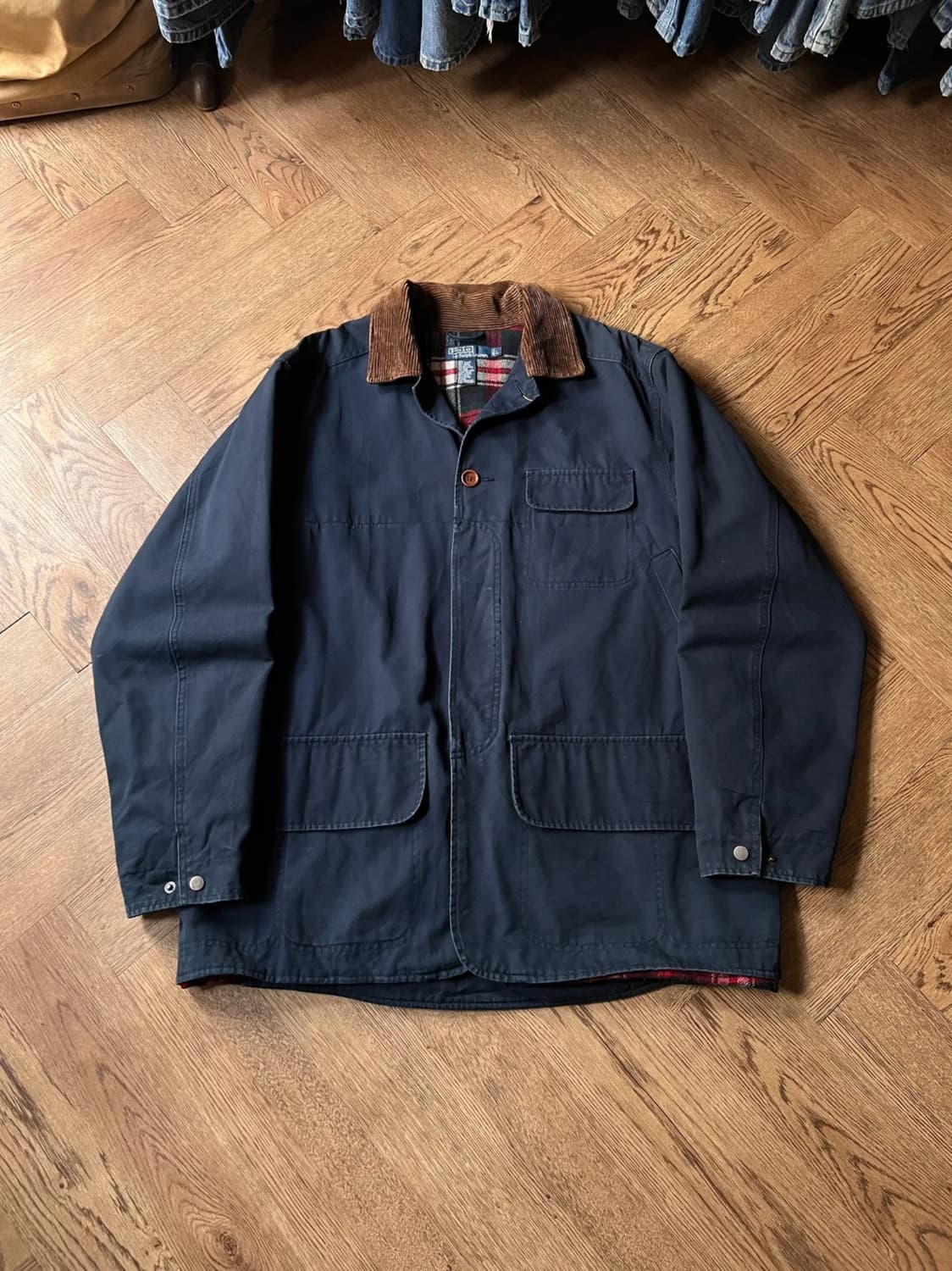 [L]폴로 랄프로렌 헤리티지 네이비 코튼 헌팅 자켓 상품이미지1