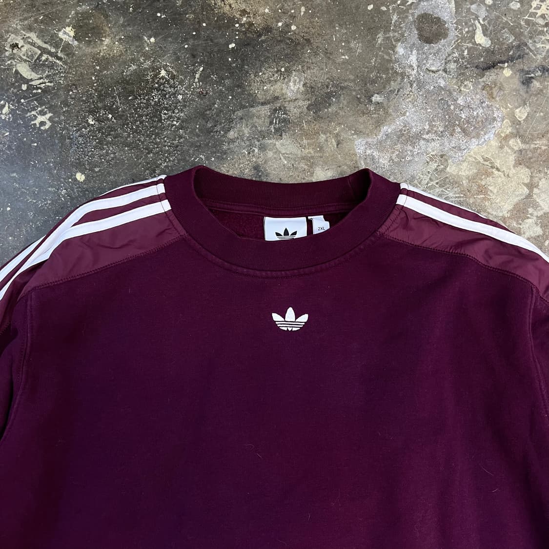 2XL) 아디다스 트레포일 로고 삼선 맨투맨 티셔츠 스웻셔츠 상품이미지2