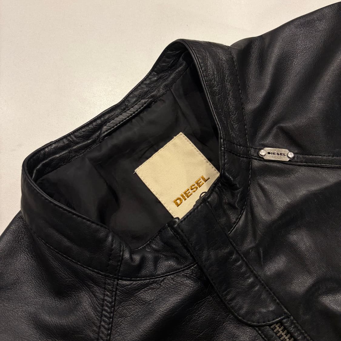 [M] 디젤 블랙 양가죽 레더 자켓 B557 상품이미지3