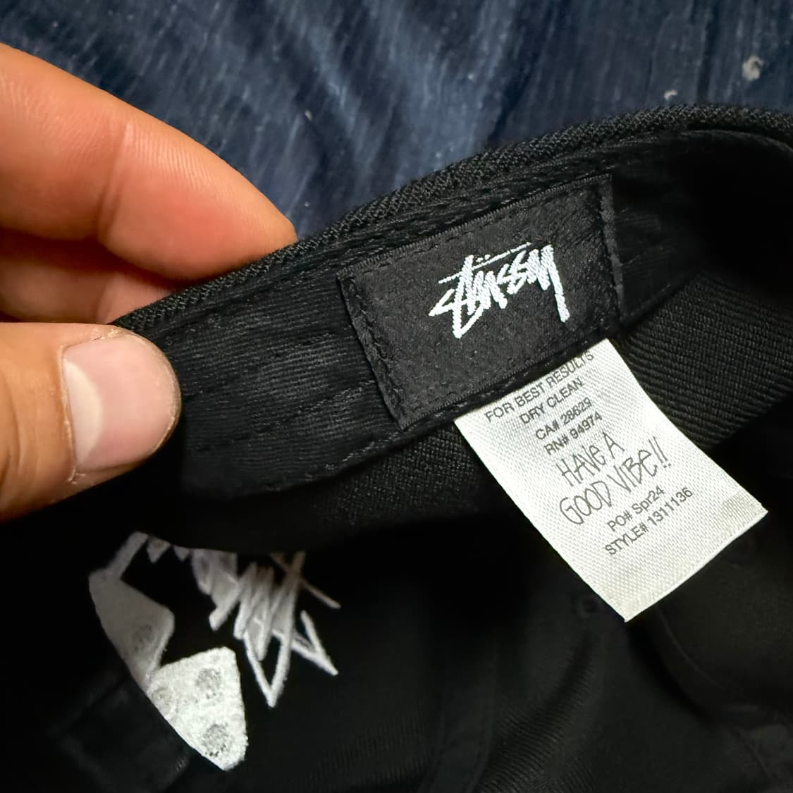 스투시 로우 프로파일 스톡 다이스 스냅백 블랙 OS 상품이미지5