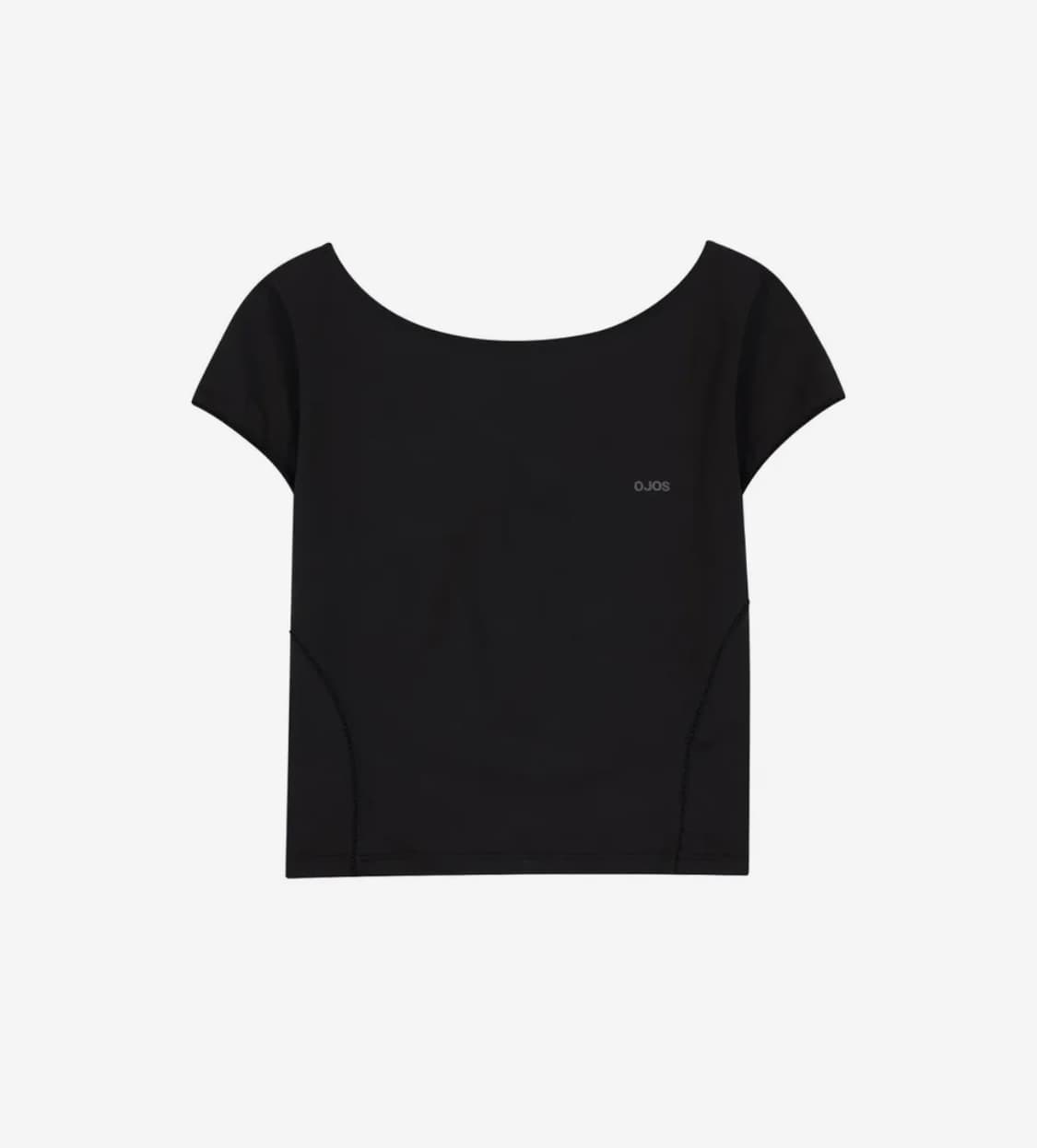 오호스 Lace Trimming T-shirt / Black 상품이미지1