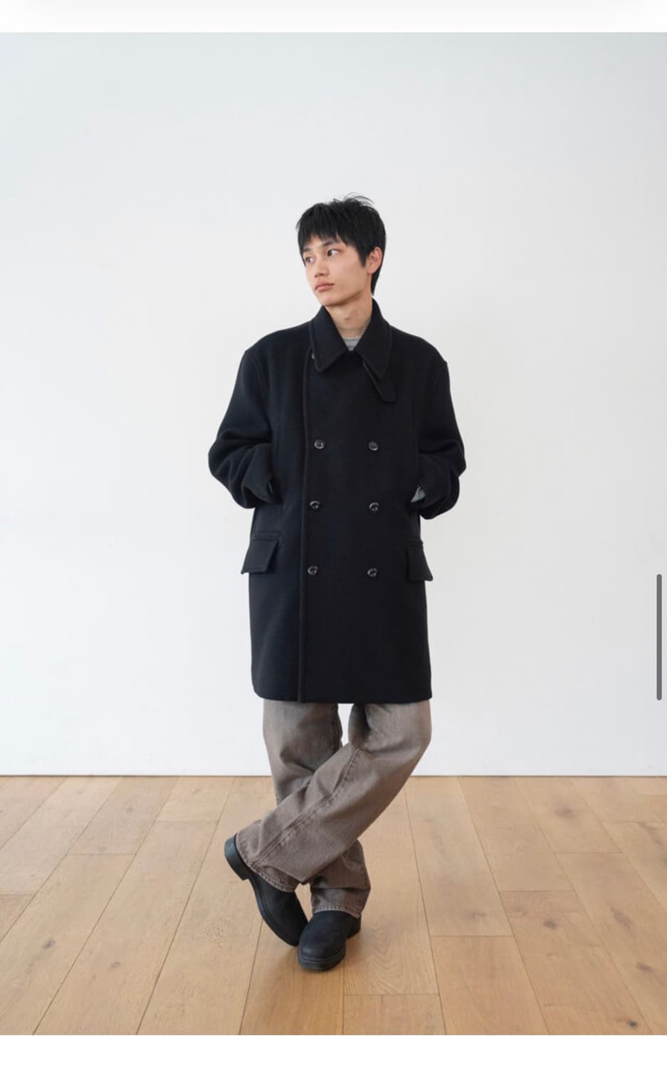 h.a.m 피코트 블랙 1사이즈 상품이미지2