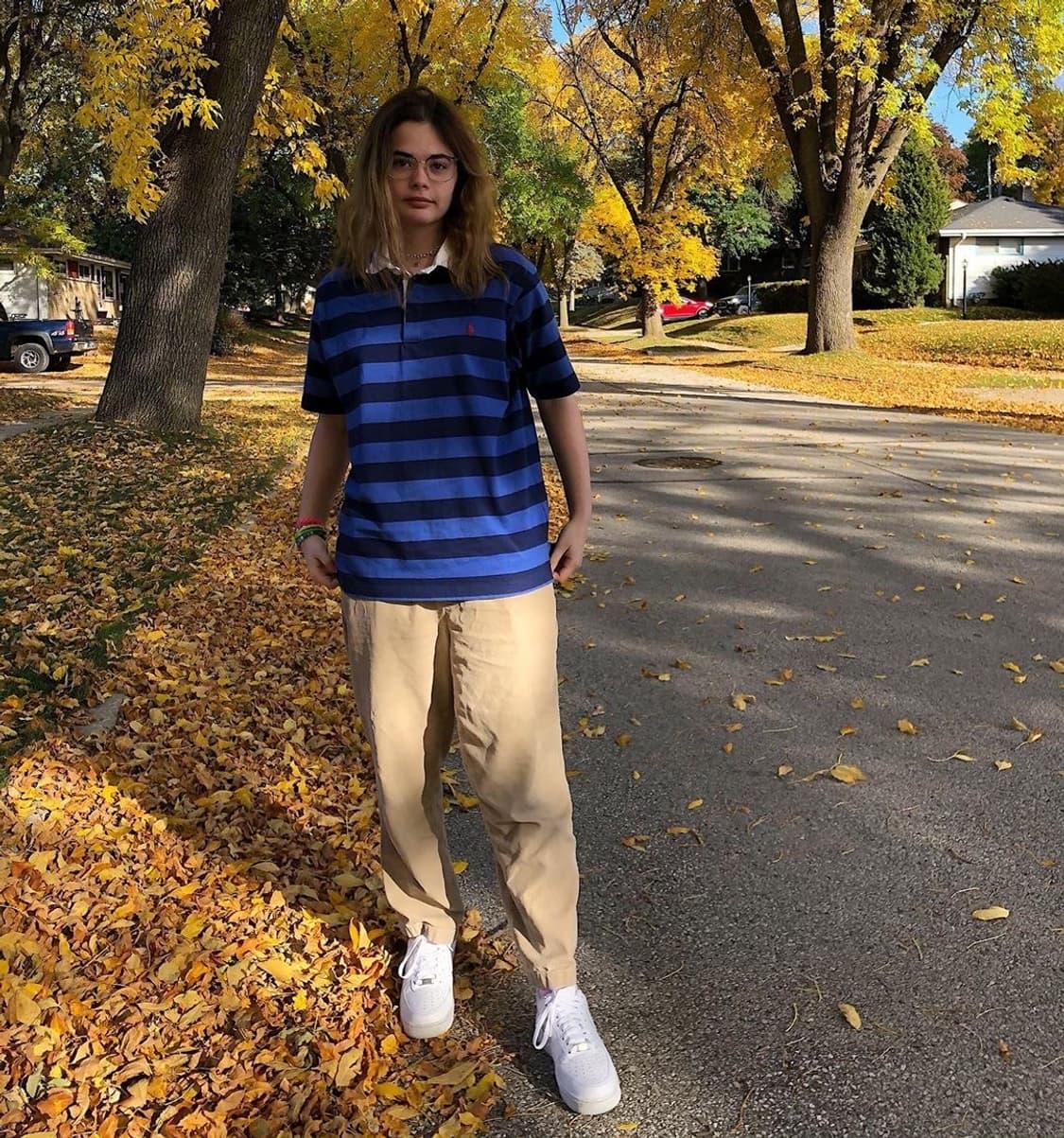 (M size) 폴로 랄프로렌 스트라이프 카라 티셔츠 상품이미지6