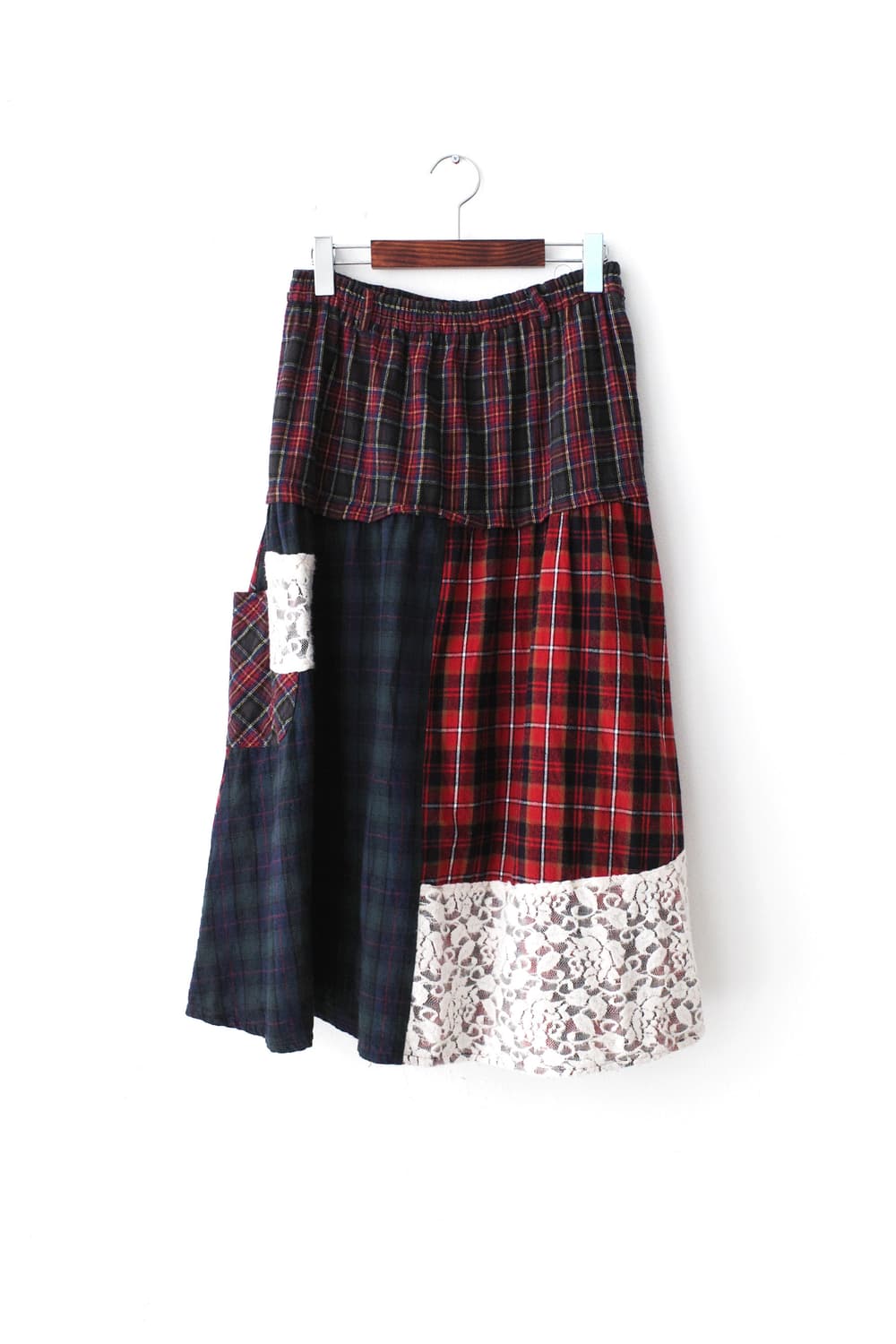 lace check pocket skirt  상품이미지1