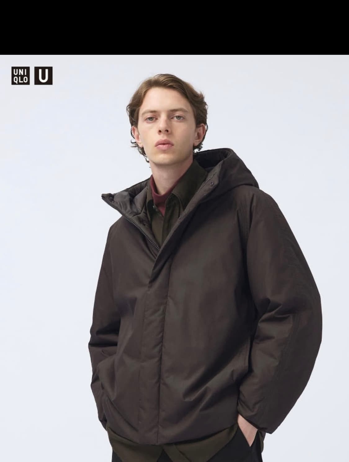 유니클로u 퍼프테크 볼륨 파카 다크브라운 상품이미지1