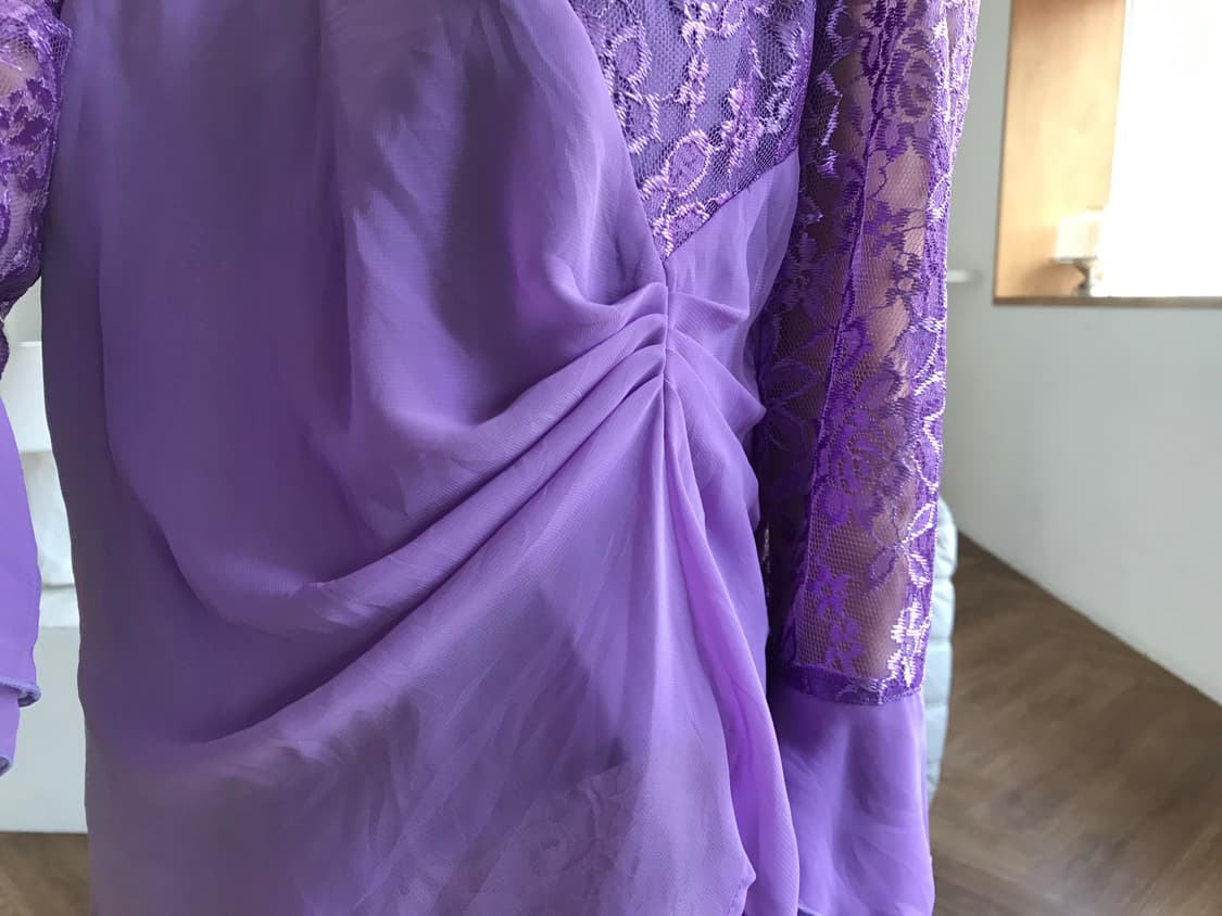 vintage purple lace blouse 상품이미지7