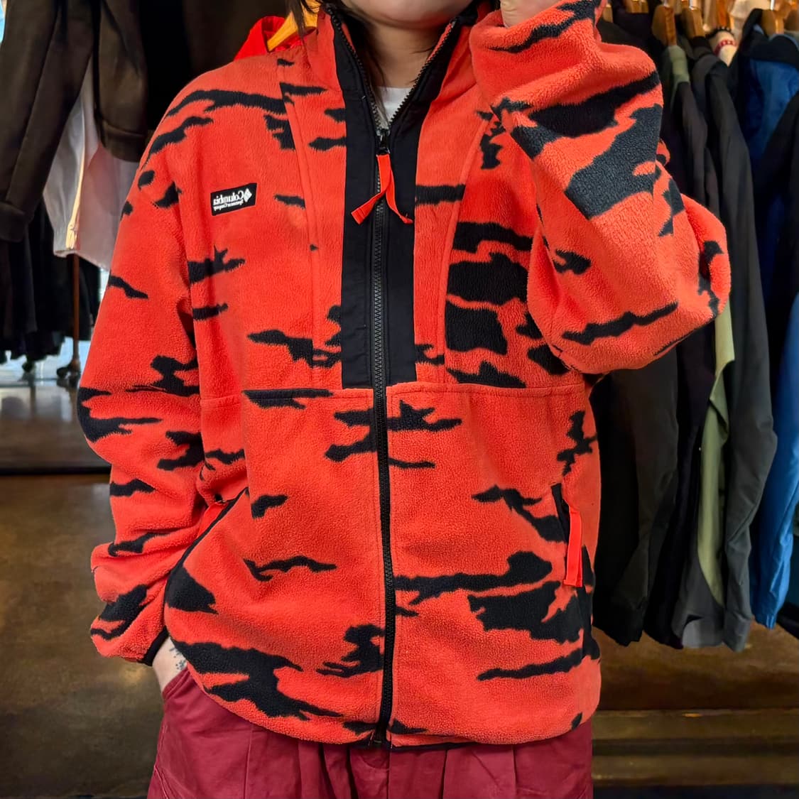 콜럼비아 패턴 플리스 자켓 상품이미지1