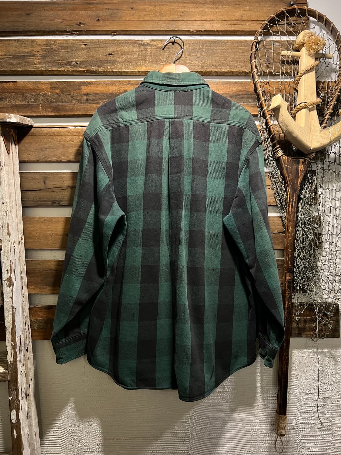 [L]칼하트 USA 2포켓 그린 버팔로체크 플란넬 워크 셔츠 상품이미지6