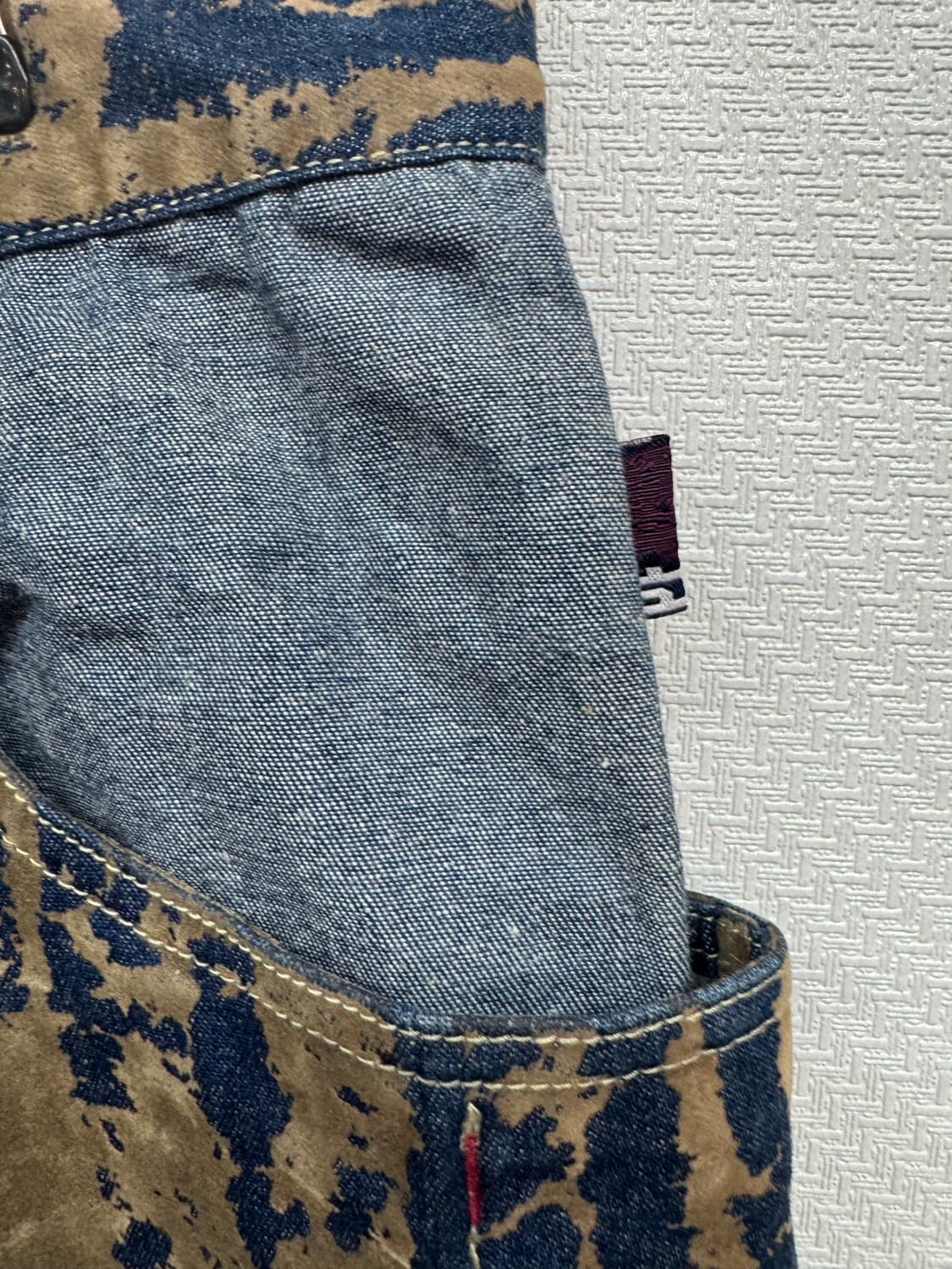 90's 팻팜 스웨이드 디테일 빈티지 데님팬츠 34사이즈 상품이미지4