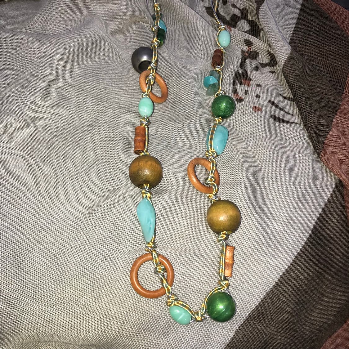 빈티지 민트 롱목걸이 히피 오리엔탈 모리걸 하구미 상품이미지2