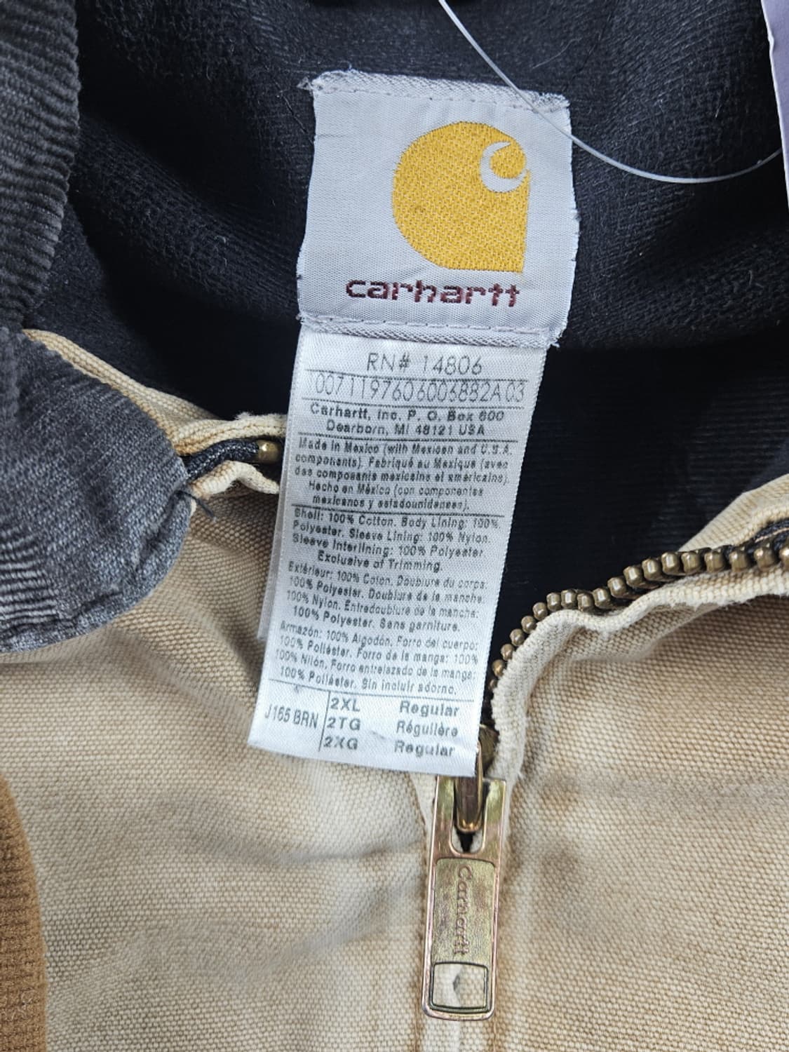 칼하트 J165 덕 캔버스 빅포켓 워크 자켓 ( 2XL ) / 10607 상품이미지8