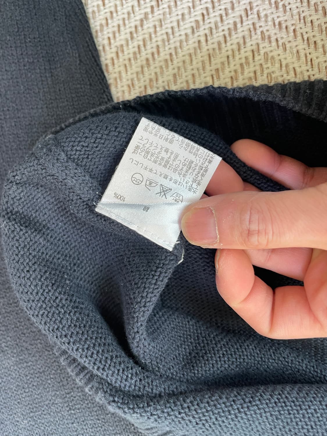 제이크루 네이비 하프집업 코튼 니트 J03777 상품이미지5