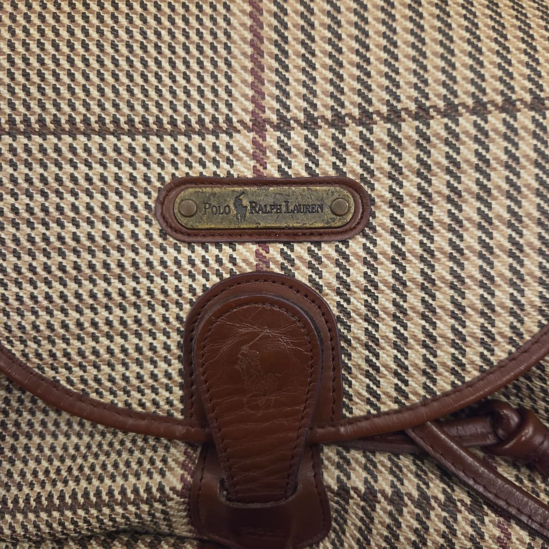 폴로 체크 백팩 럭색 상품이미지3