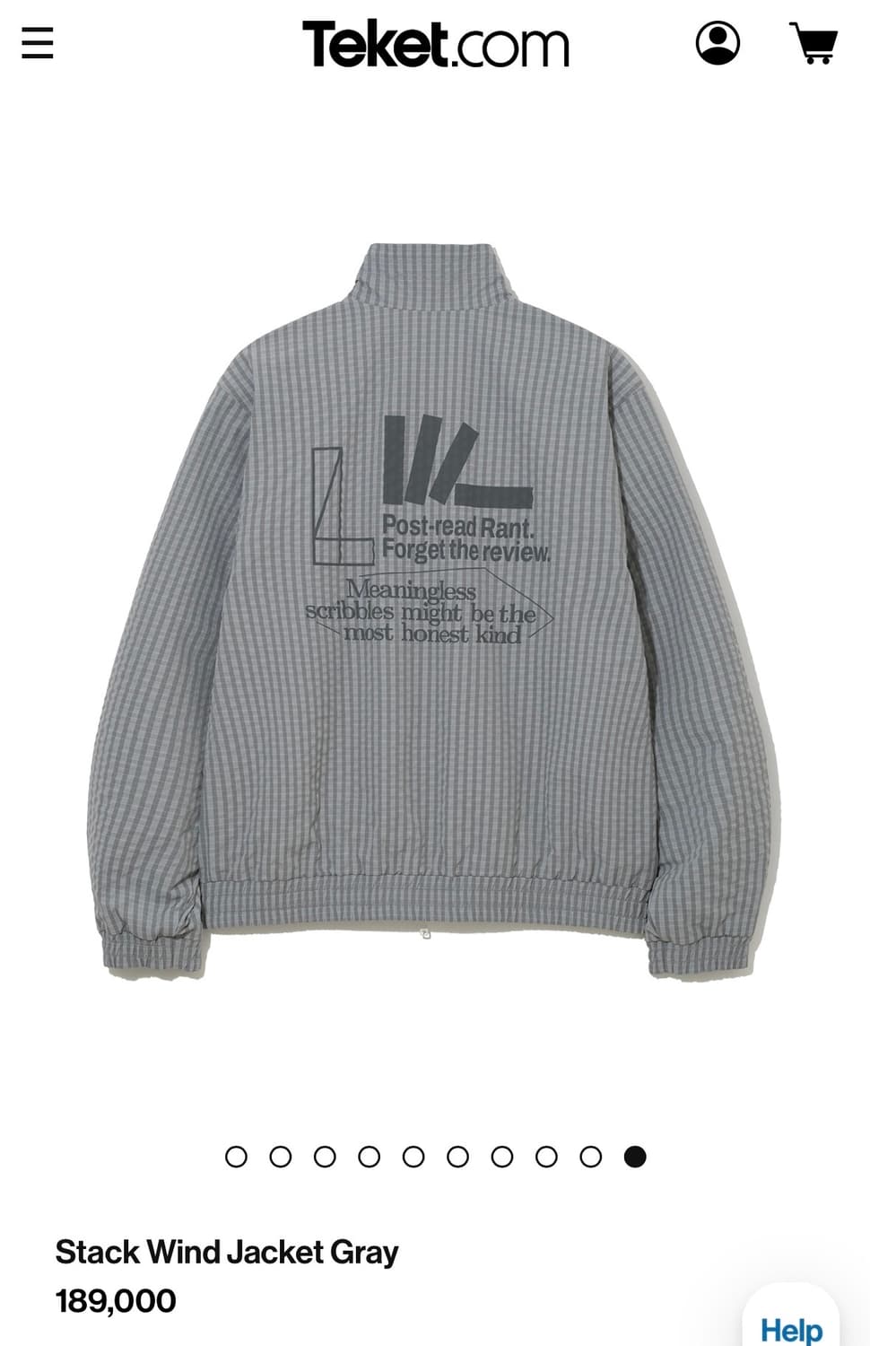 테켓 Stack Wind Jacket Gray 상품이미지2