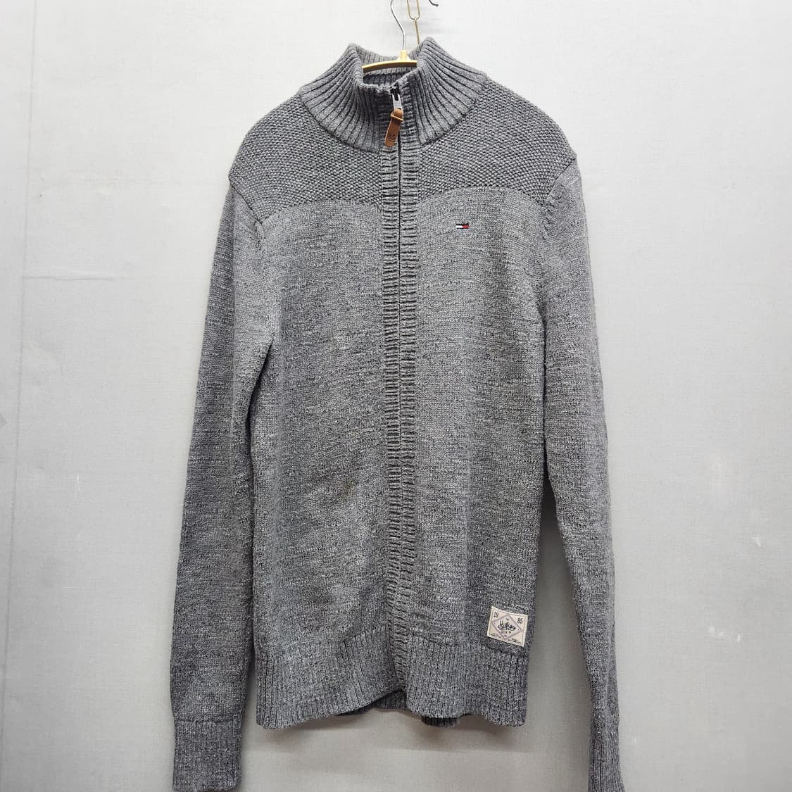 타미힐피거데님 로고 코튼 니트집업 S(S) 남여공용 상품이미지1