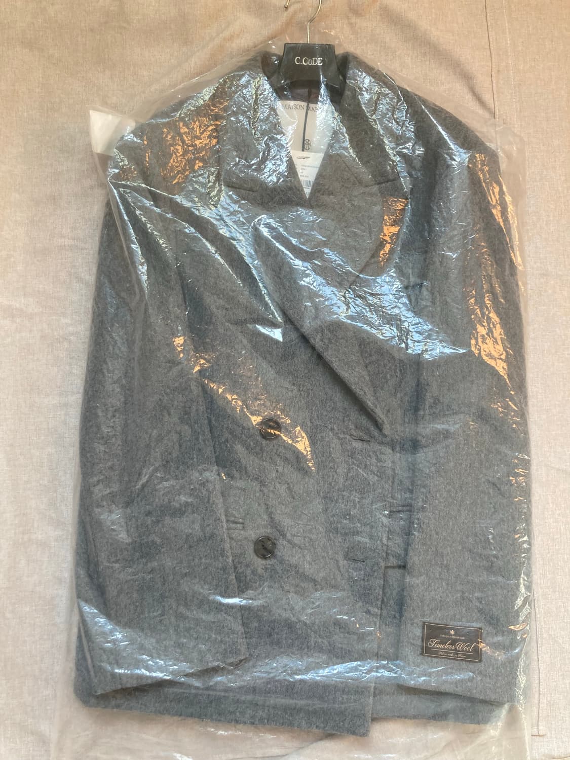 메종마레 Peaked Half Coat Wool, Grey 상품이미지6