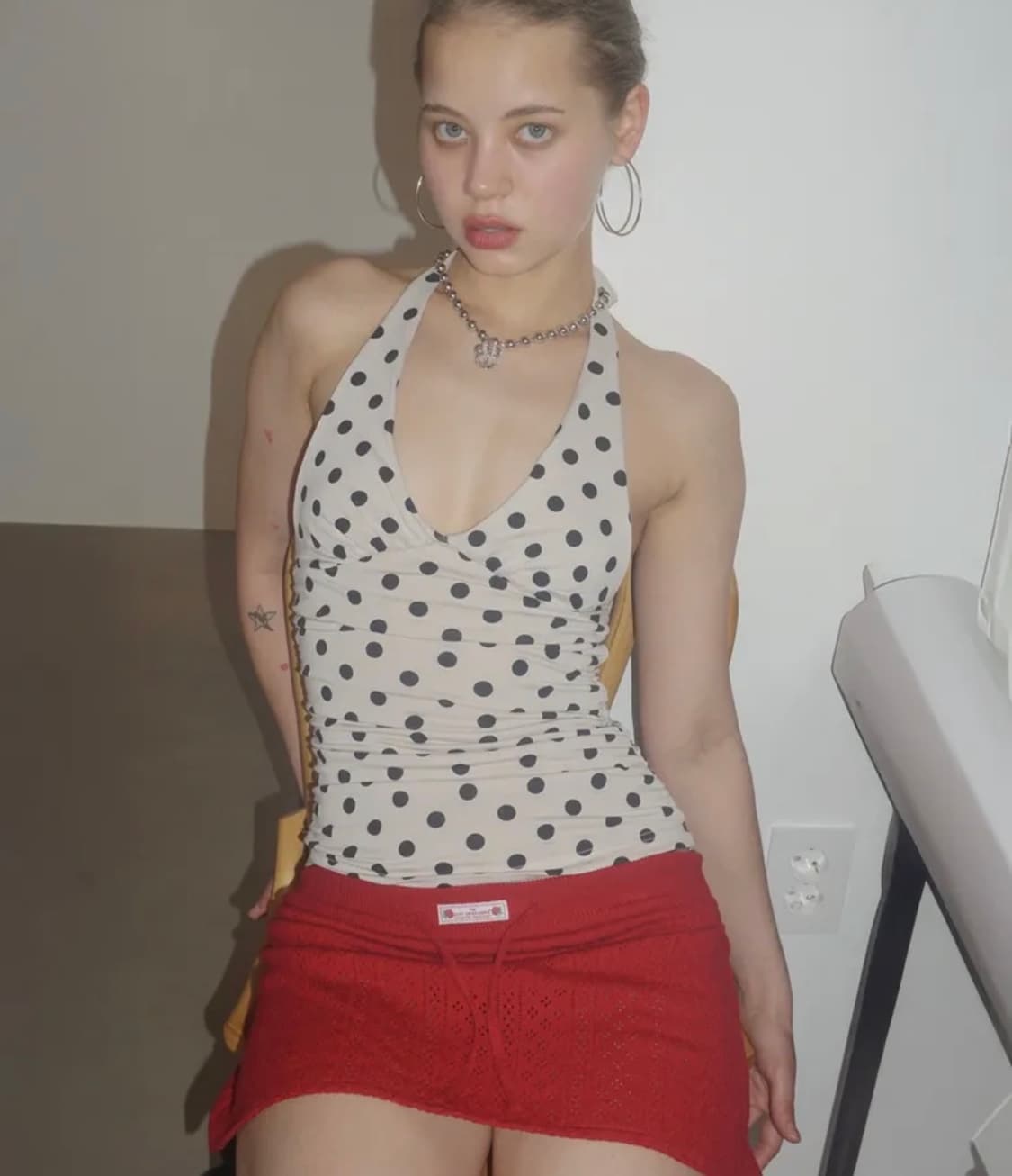 Dot Halter Top Raw 상품이미지1