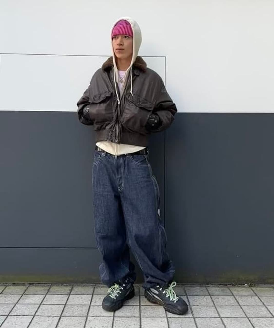 [M] 빔즈 와이드 숏핏 G-1 양가죽 다운 자켓 상품이미지3