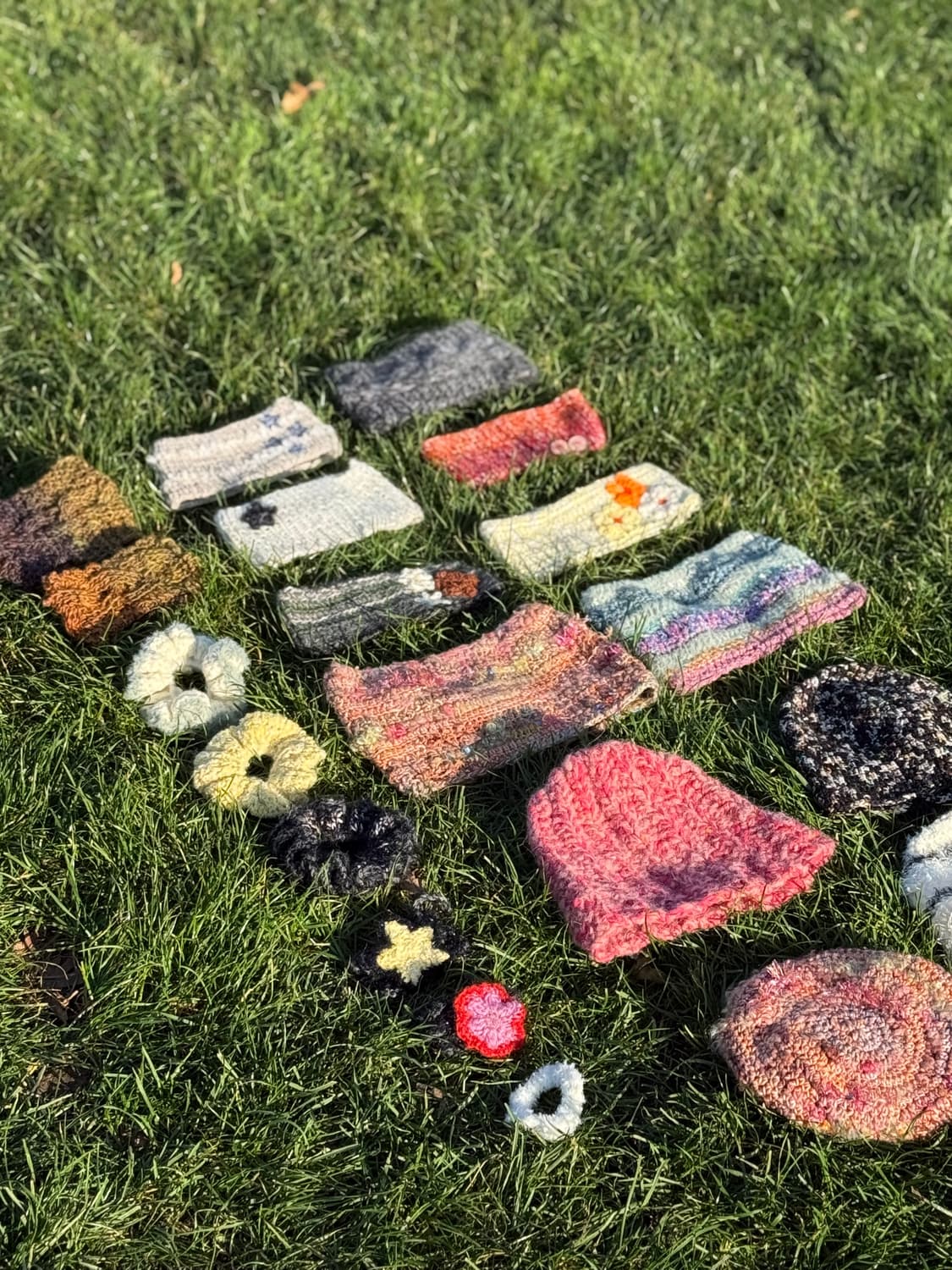 손뜨개 헤어밴드/비니/곱창 세트 상품이미지2