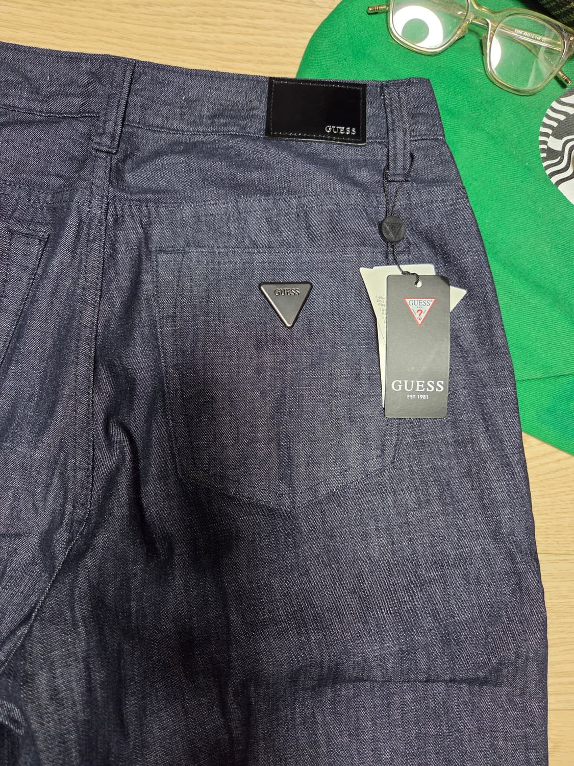 (새상품)GUESS 인디고 데님 슬랙스 원턱 팬츠  상품이미지2