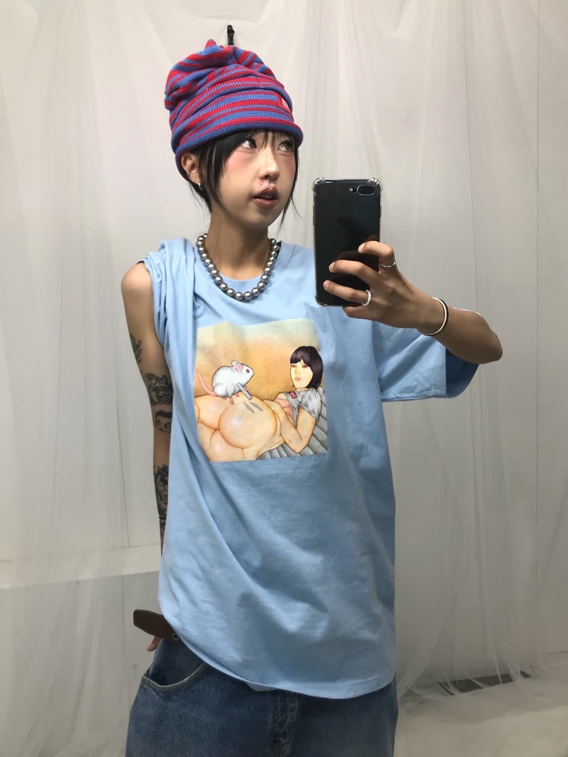 < Supreme Mouse T-Shirt Powder Blue - 25 상품이미지7