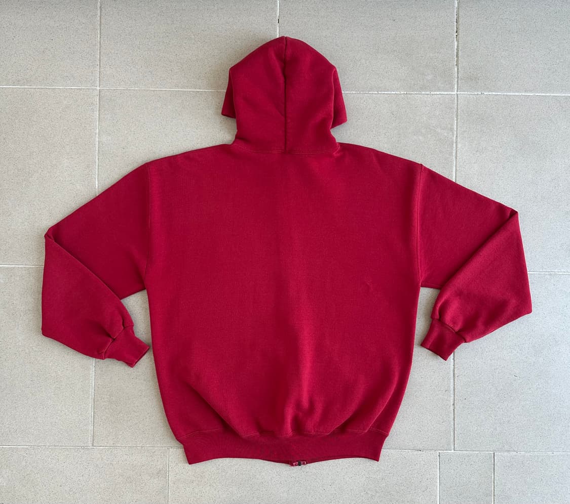 90s 빈티지 러셀 후드집업 레드 XL USA 상품이미지2