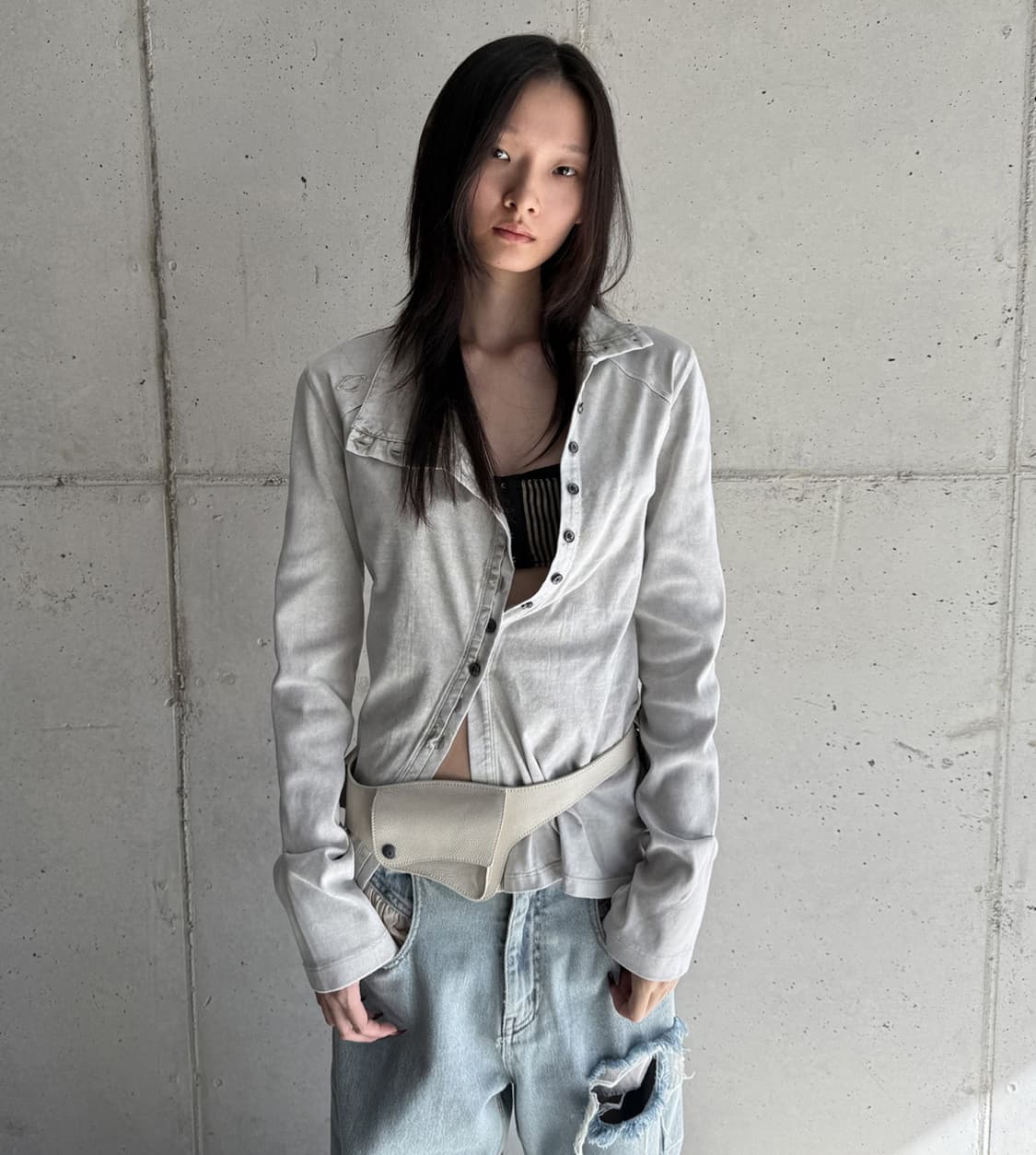 미스치프 washed jersey shirt (새상품) 상품이미지3